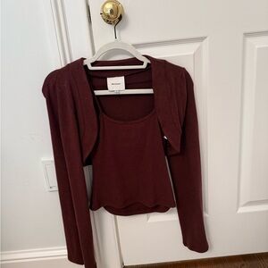 Reformation Shrug & Tank Set